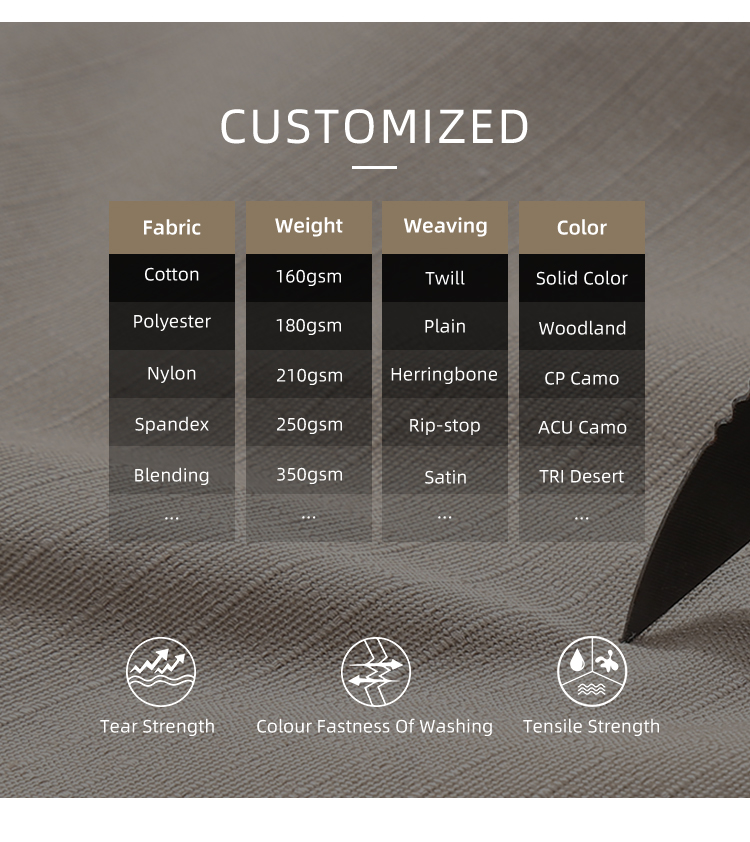 Custom tactical cargo shorts multi color options