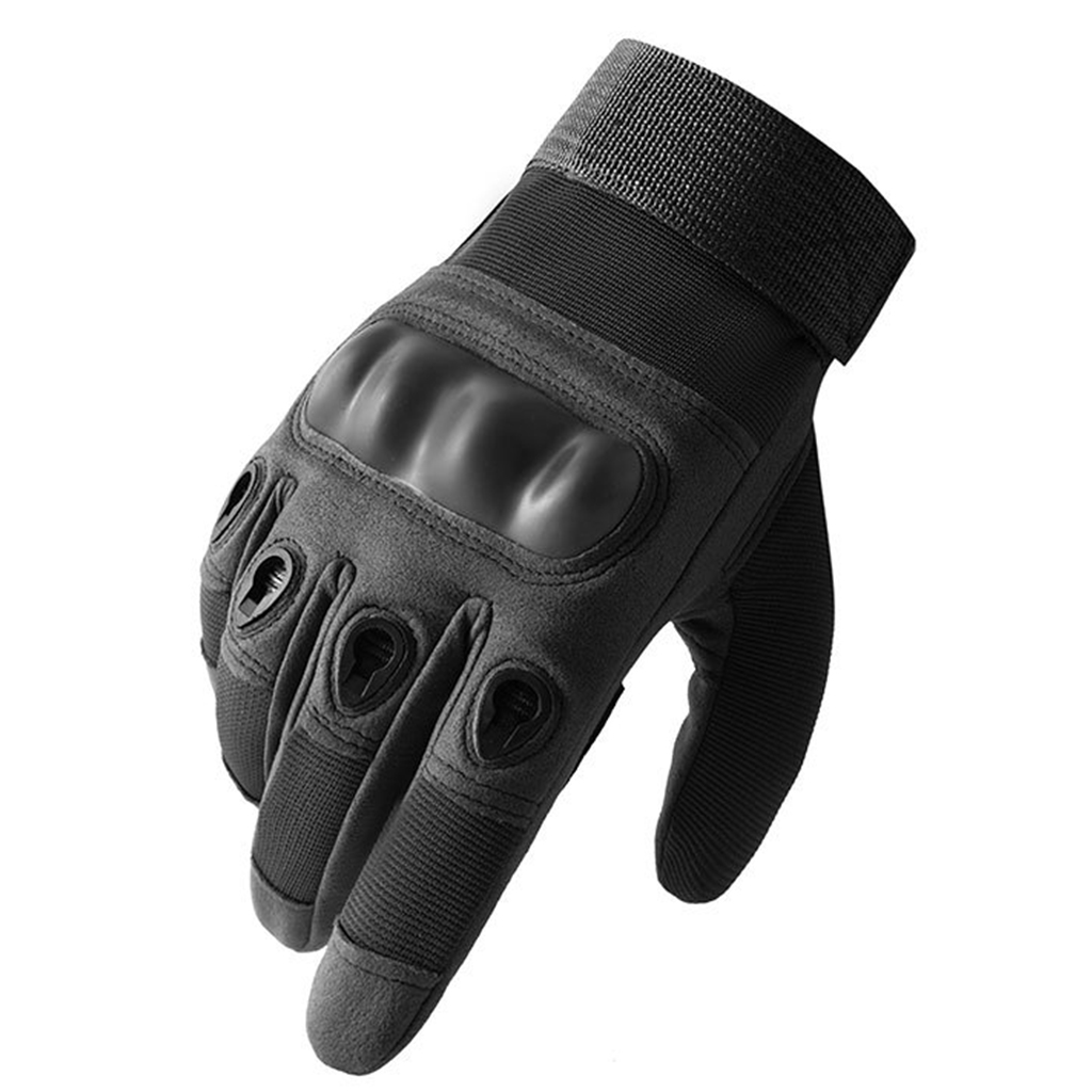 Tactical full finger gloves Type B single black product angle