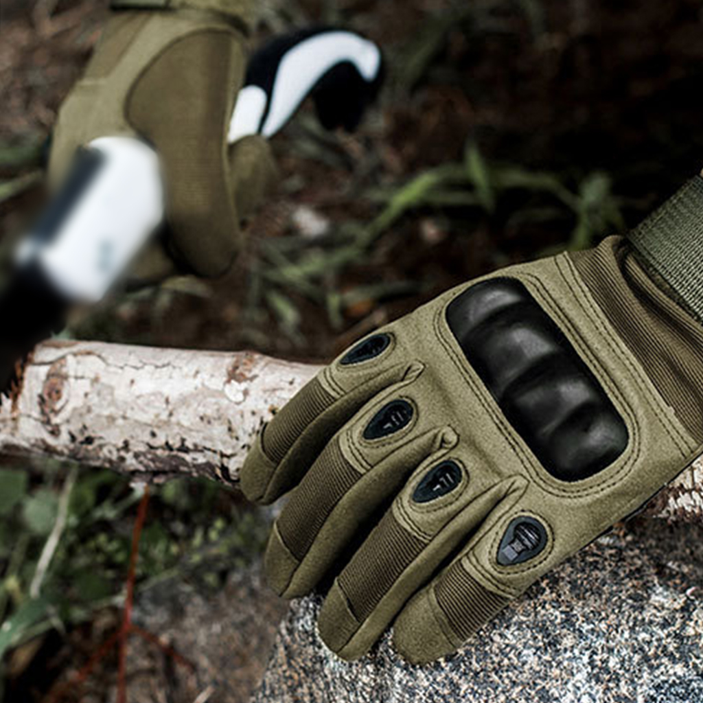 Tactical gloves Type B three color back view lineup