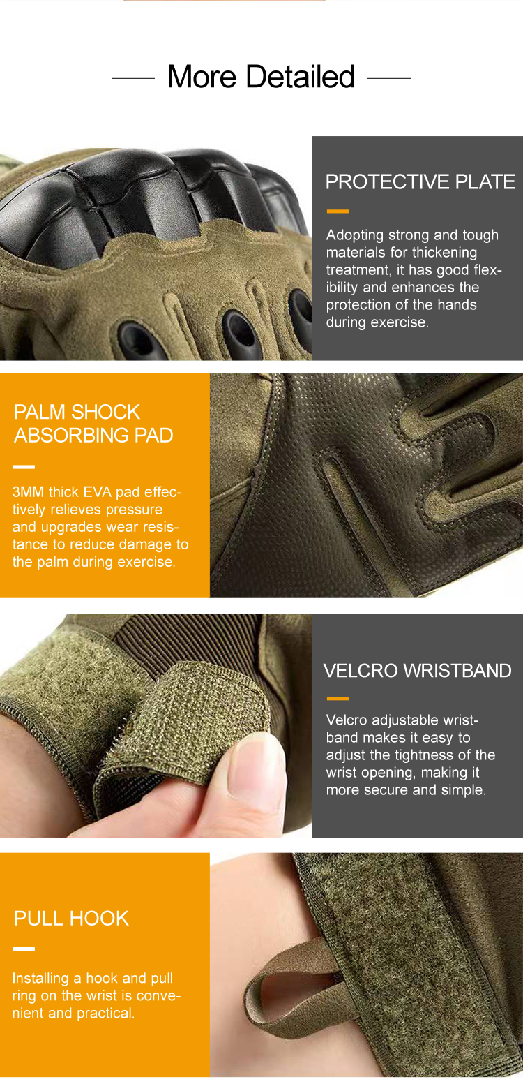 Custom hard knuckle tactical gloves durability and protection detail