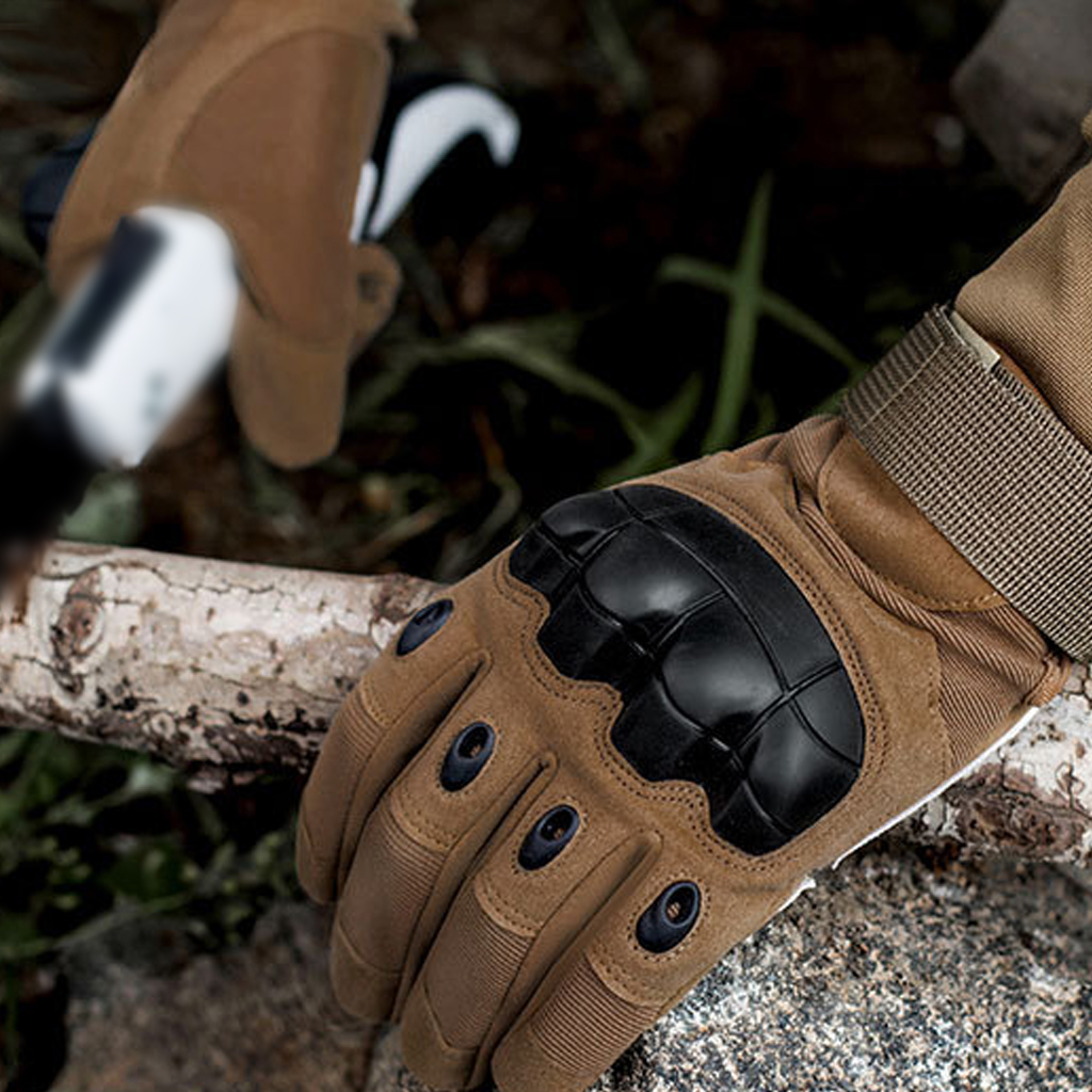 Tactical full finger gloves staircase cloth finger construction