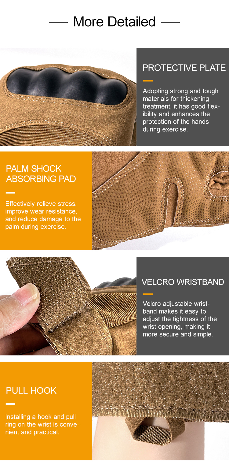Custom hard knuckle half finger gloves protection and grip detail