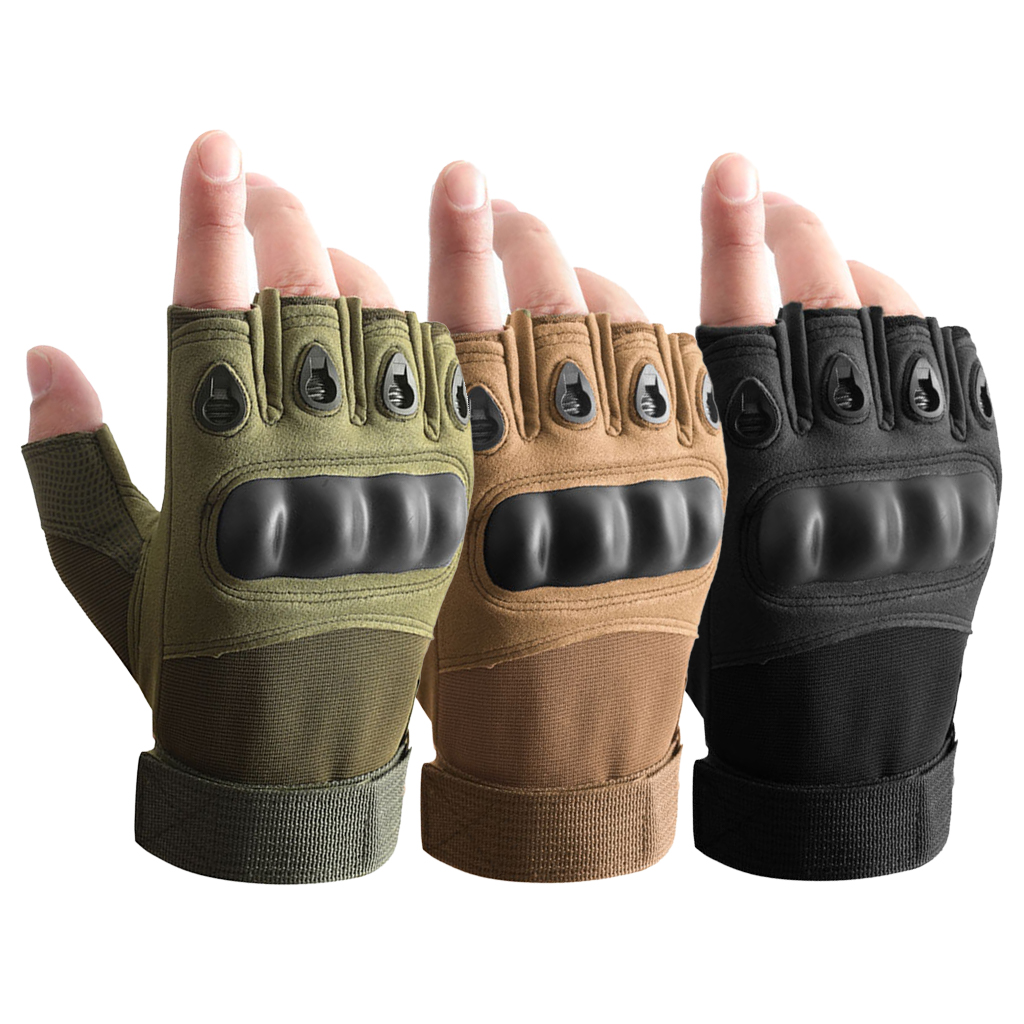 Tactical half finger gloves complete product lineup all colors