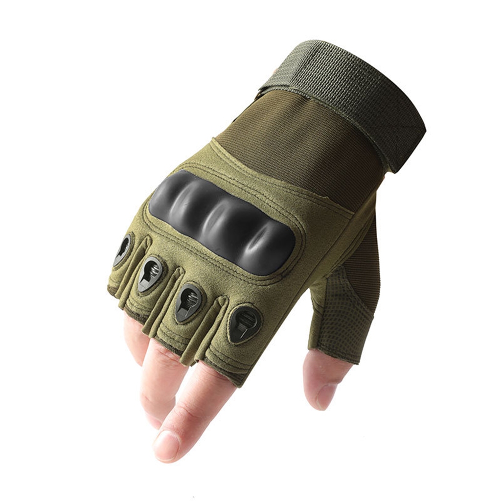 Tactical half finger gloves tan coyote brown product view