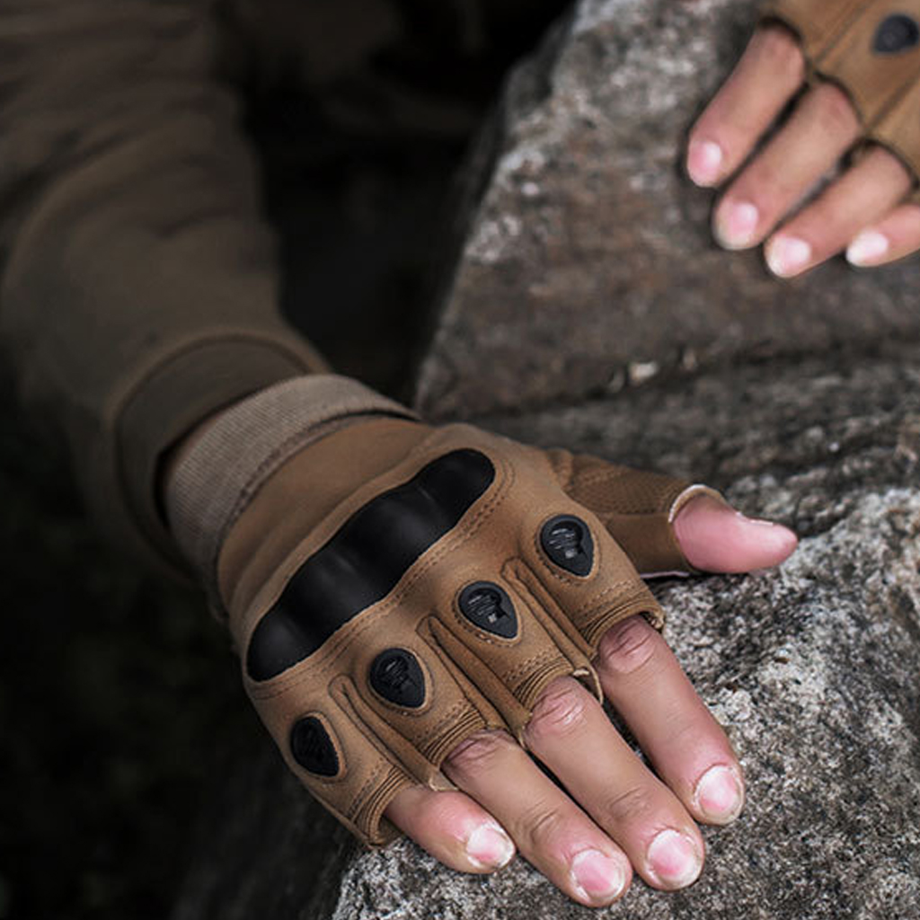 Custom tactical gloves hook loop wrist strap detail