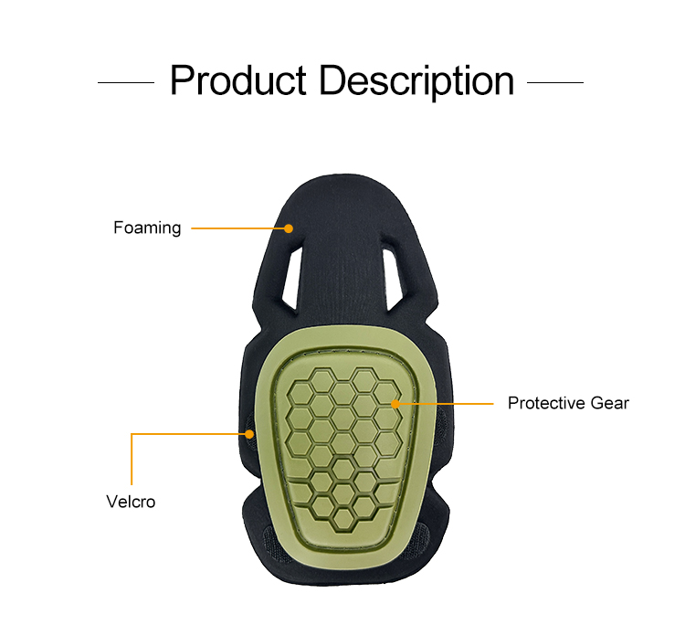 Detailed view of tactical knee and elbow pads set