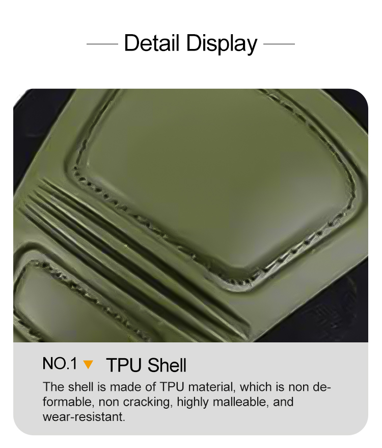Protective shell and padded construction detail for tactical pads