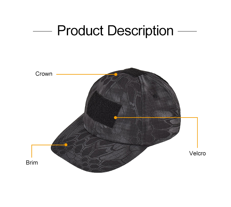 Velcro training cap product details and fabric construction
