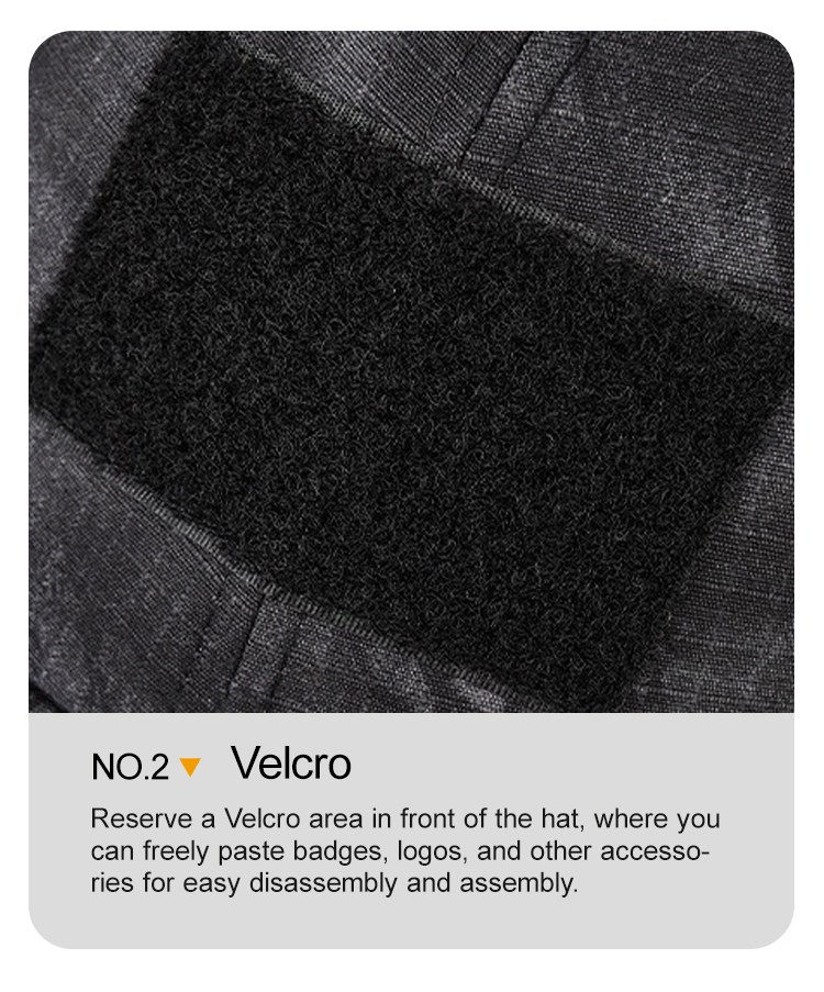 Tactical training cap brim and stitching detail