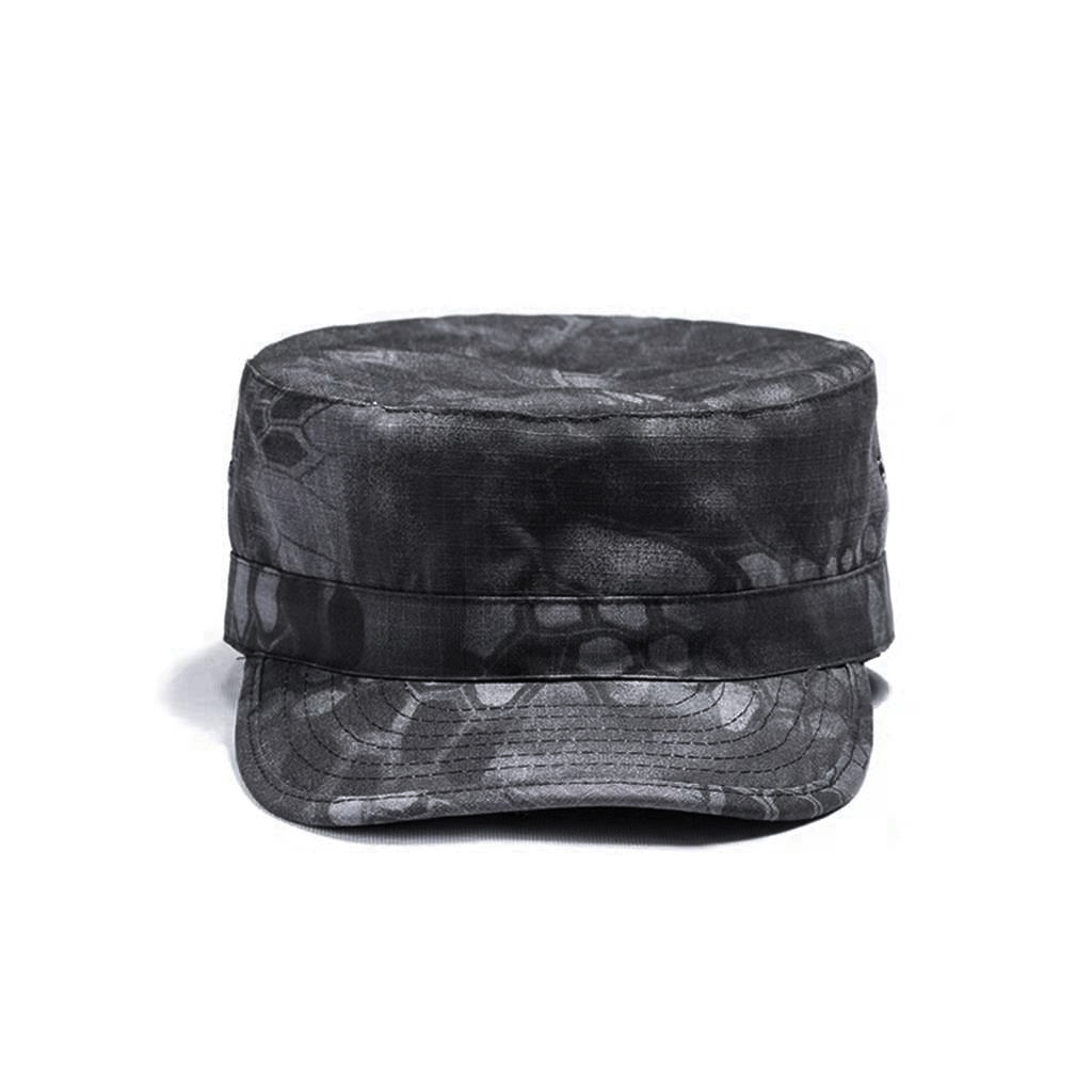 Military style cap side view